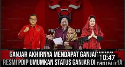 Thumbnail Video yang Mengatakan Bahwa Ganjar Pranowo Dipecat dari PDIP