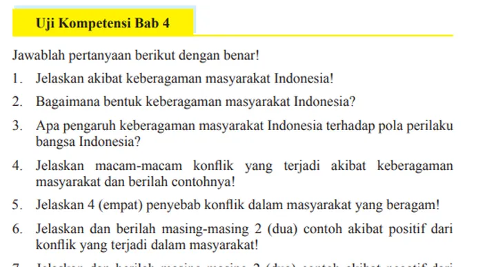 Kunci Jawaban PKN Kelas 9 Halaman 120 Uji Kompetensi 4, Keberagaman ...