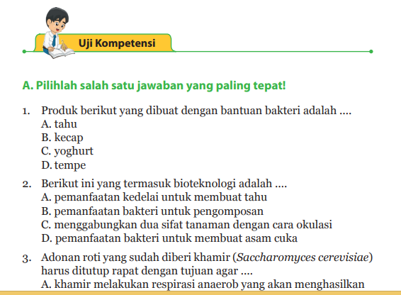 Kunci Jawaban Uji Kompetensi Ipa Kelas Halaman Semester Bioteknologi Pilihan