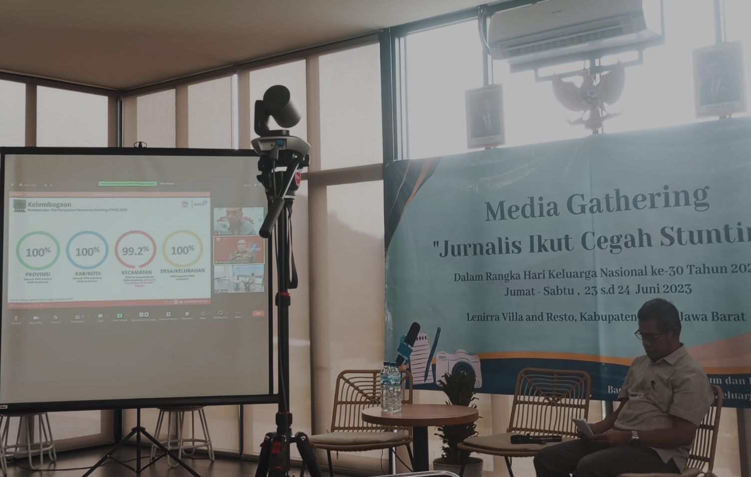 Pranata Humas Ahli Madya BKKBN Drs. Ade Anwar, M.Si dalam media gathering Jurnalis Ikut Cegah Stunting di Kabupaten Bogor, Jawa Barat, Jumat 23 Juni 2023