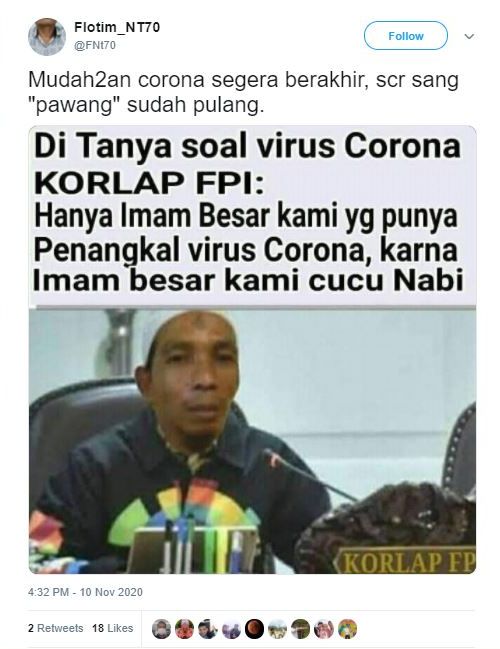 Beredar Kabar Bahwa Habib Rizieq Punya Penangkal Virus Corona, Benarkah Demikian? Simak Faktanya