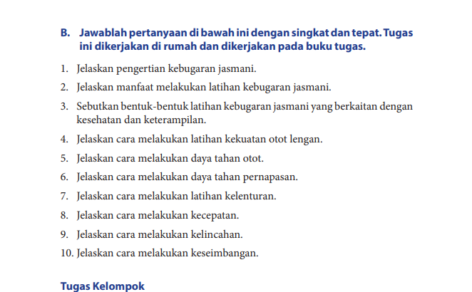 Kunci Jawaban PJOK Kelas 9 SMP Halaman 148, Pengertian Kebugaran ...