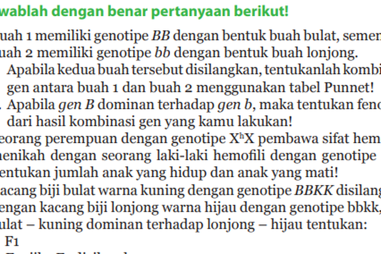 Kunci Jawaban IPA Kelas 9 Halaman 159 Bagian B, Jawablah Dengan Benar ...