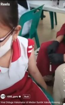 Viral video nakes suntik siswa SD dengan vaksin kosong