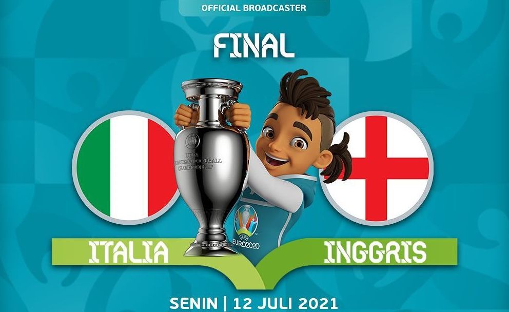 Jadwal Siaran Ulang Final Euro 2020 Italia vs Inggris di iNews 12 Juli