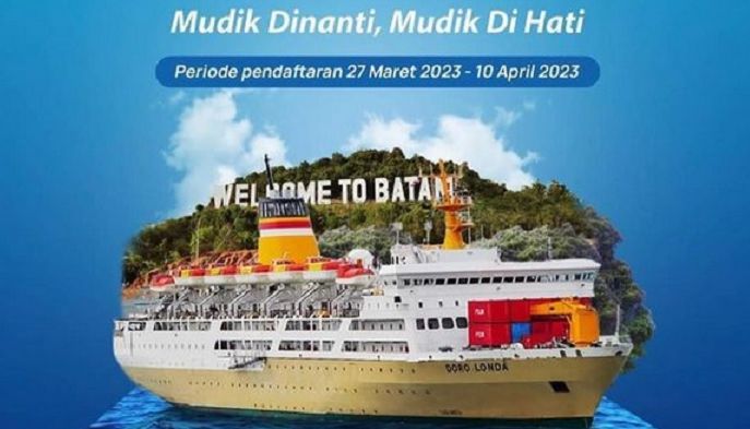 Program Mudik Gratis 2023 BUMN bersama dengan Kapal Pelni ke Batam.