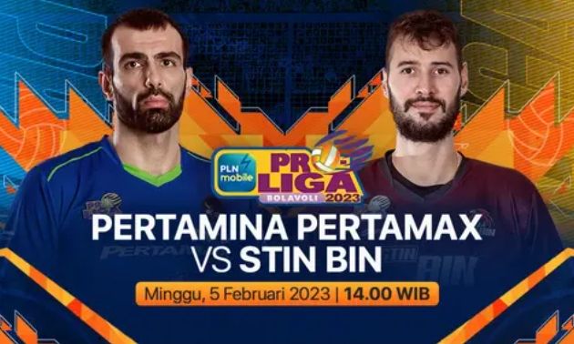 SEDANG BERLANGSUNG Live Streaming Pertamina Pertamax vs STIN BIN Voli Proliga 2023 Hari ini