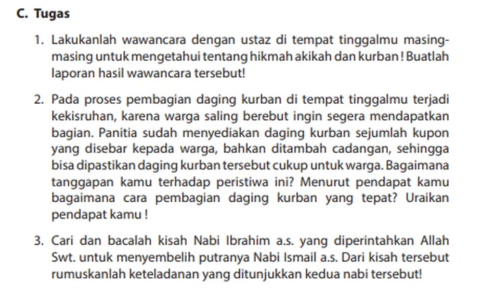 Terbaru Kunci Jawaban Soal Harian PAI Kelas 9 SMP Halaman 231 Kurikulum ...