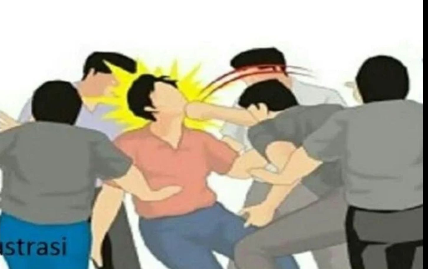 Ilustrasi pengeroyokan. 