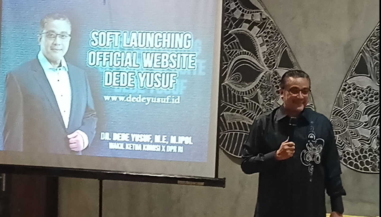 Dede Yusuf Macan Effendy wakil ketua komisi X saat melaunching official website dedeyusuf.id beberapa waktu lalu.