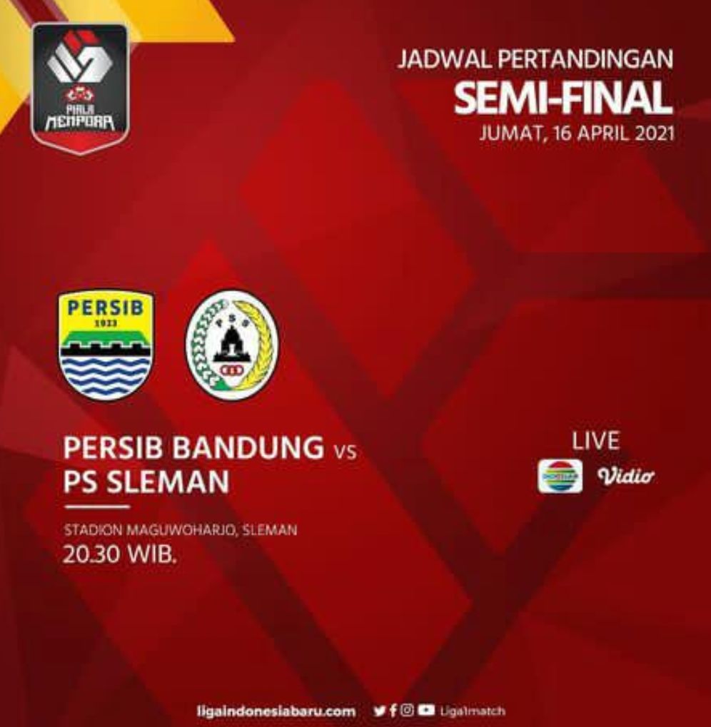 Jadwal Semifinal Piala Menpora Persib Bandung Kontra Pss Sleman Hari Ini Jumat 16 April 2021 Jurnal Soreang