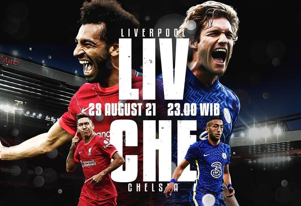 Pertandingan antara Liverpool vs Chelsea akan disiarkan langsung oleh SCTV pada Sabtu, 28 Agustus 2021, mulai pukul 23.00 WIB.