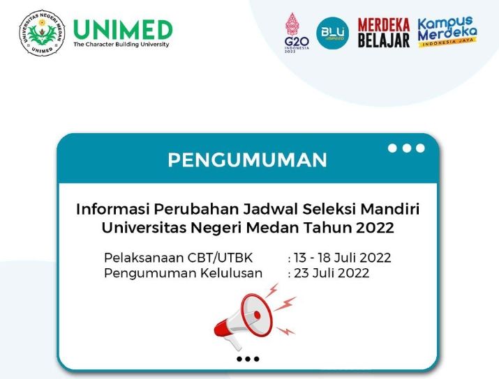 Daftar Nama Lolos Pengumuman Jalur Mandiri Unimed 2022 2023 Cek Hasil Seleksi Di Link Smunimed 1221