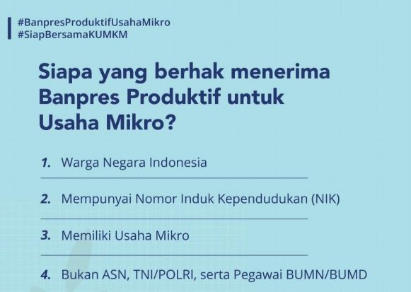 Daftar BPUM 2021 Bogor untuk BLT UMKM Tahap II