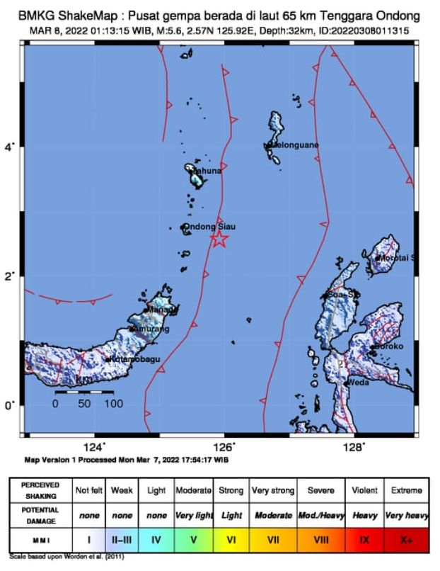 UPDATE GEMPA 5,6 SR DI Manado, Minahasa dan Sekitarnya, Berikut Cara Antisipasi Gempa