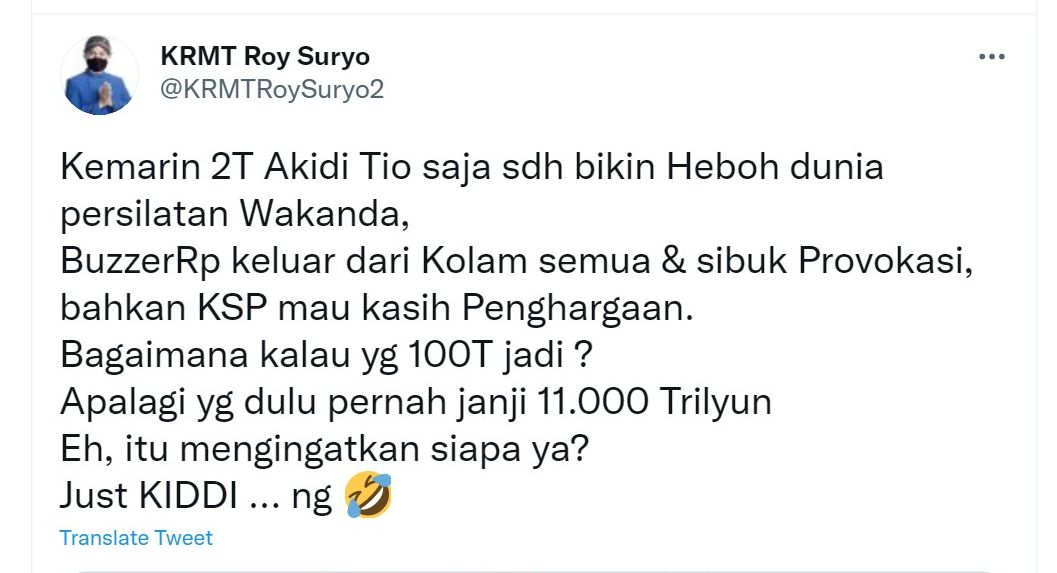 Cuitan Roy Suryo.