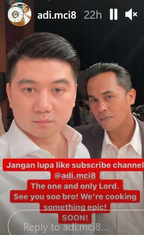 Chef Arnold mendukung YouTube Lord Adin