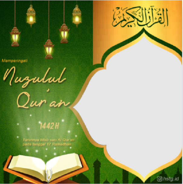 Download bingkai dan Twibbon Nuzulul Quran 2021 sesuai ukuran PNG dan JPG