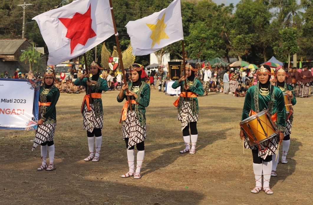 Bregada Keprajuritan (Pasukan Prajurit) Bokeri dari Cebonga Festival Kirab Bregada Keprajuritan Tingkat Kapanewon