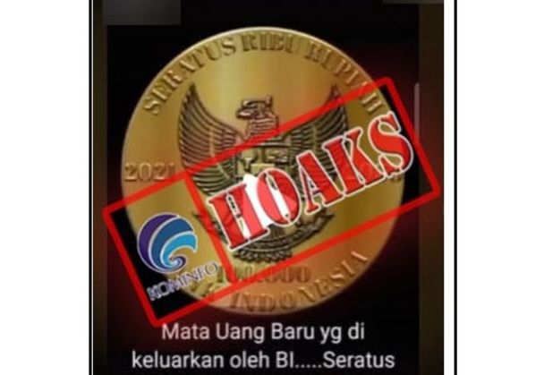 Video hoaks yang mengklaim Bank Indonesia menerbitkan uang koin pecahan Rp100.000.