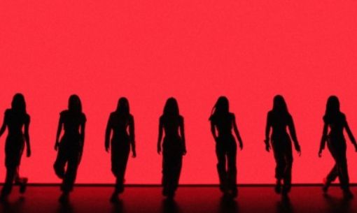 Poster siluet girl group baru YG Entertainment.