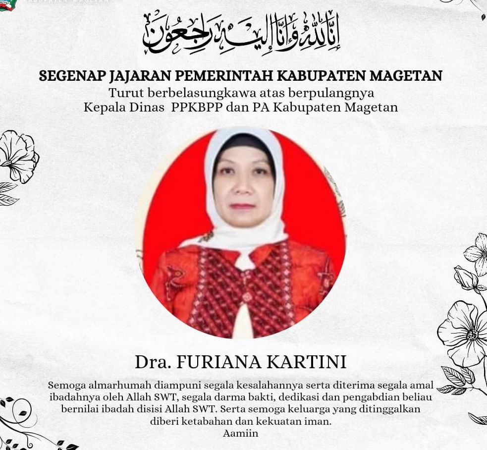 Ucapan Duka Cita atas meninggalnya Furiana Kartini