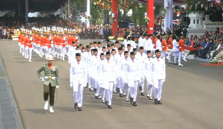 Formasi Lengkap 17-8-45 Paskibraka Nasional Di Istana Merdeka 2022 ...