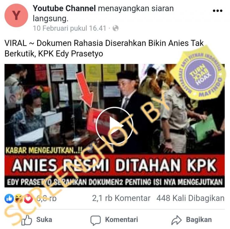 Tampilkan Anies Resmi Ditahan KPK.
