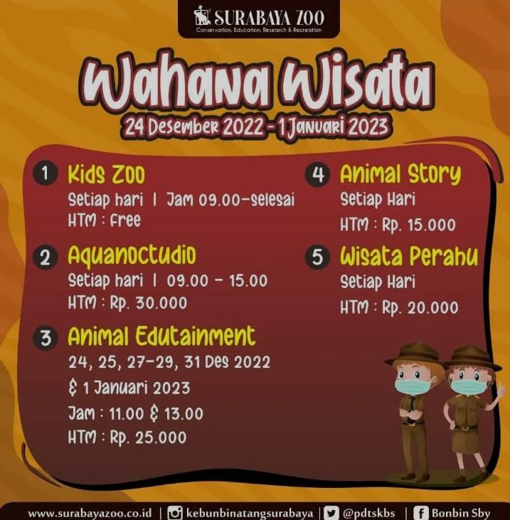 Informasi tiket masuk kebun binatang Surabaya 