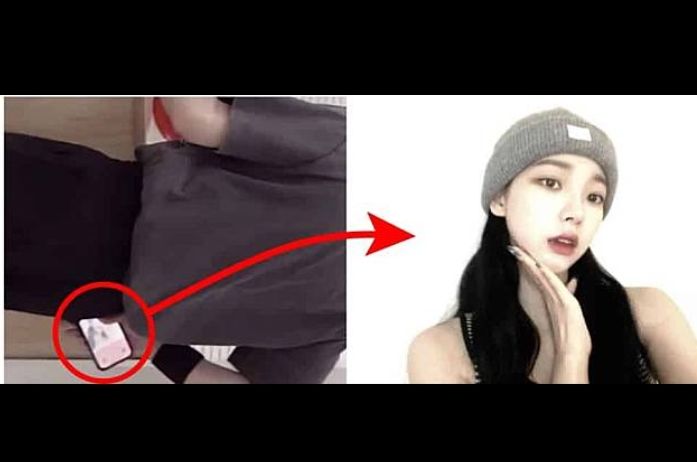 netizen membandingkan wallpaper ponsel Hyunjin Stray Kids dengan wajah Karina AESPA
