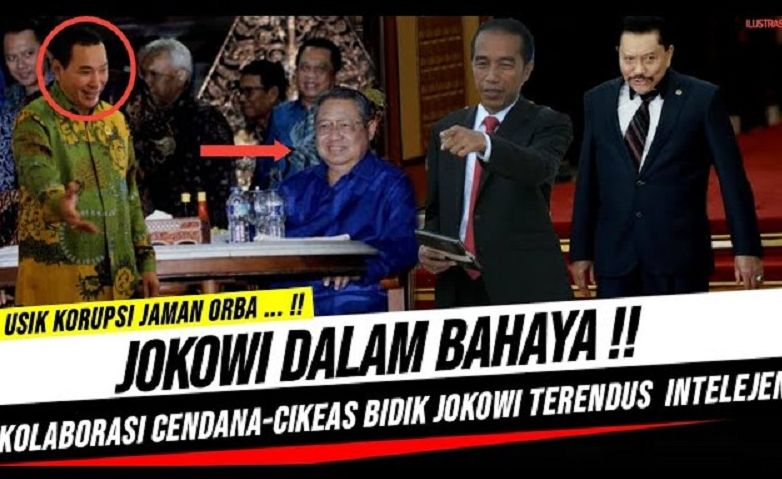 Thumbnail video yang menyatakan SBY dan Tommy Soeharto bekerja sama menjatuhkan Jokowi