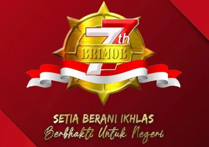 Link Download Logo HUT Brimob Ke 77 Format PNG, Lengkap Dengan Tema HUT ...