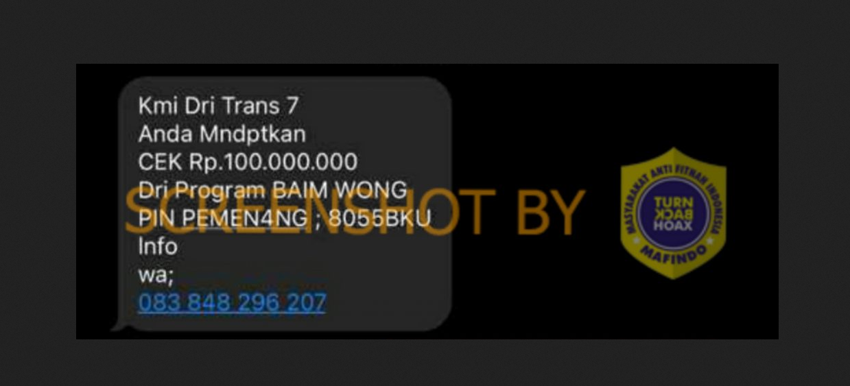 Beredar kabar yang menyebut artis Baim Wong membagikan give away Rp100 juta, begini cek faktanya hanya untuk Anda.