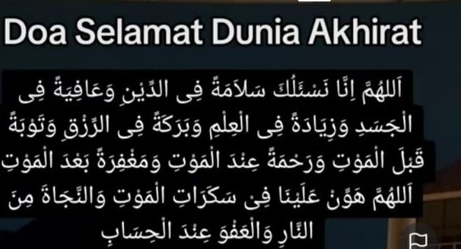 Doa Selamat Lengkap Doa Selamat Dunia Akhirat Arab Latin Kata Ustadz