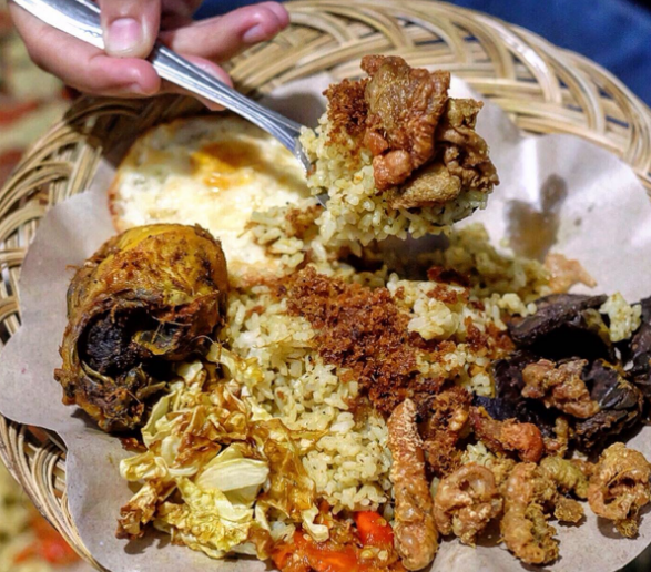 Nasi Kulit Syuurga, kuliner malam Yogyakarta enak dan murah disantap saat libur Lebaran