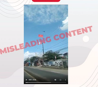 Beredar video yang diklaim bahwa helikopter Indonesia kibarkan bendera China.