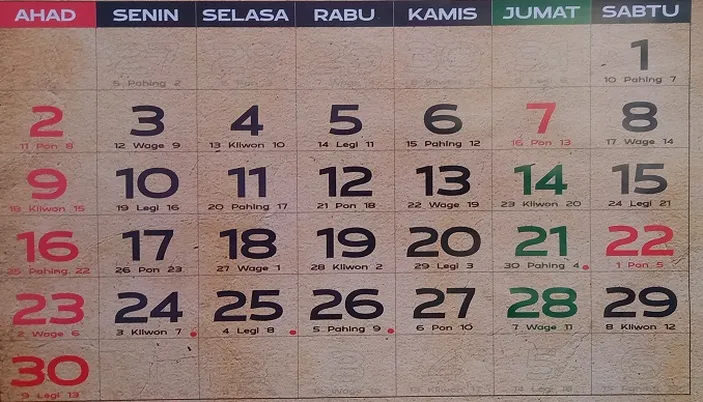 Kalender Jawa Sabtu 11 November 2023 Lengkap Nawa Weton Neptu Serta Gambaran Watak Orang Sabtu 4924