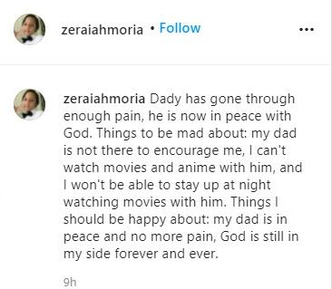 Unggahan Instagram @zeraiahmoria