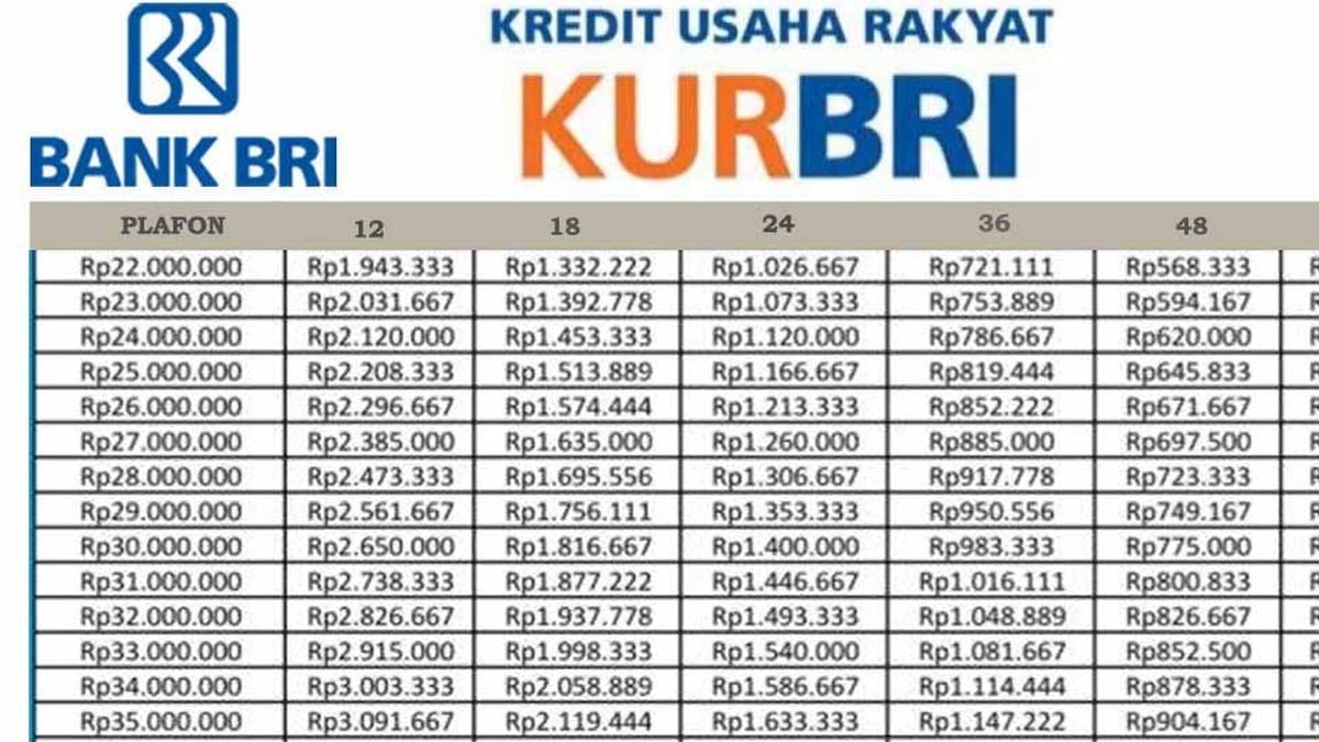 KUR BRI 2024 Syaratnya Apa Saja? Simak Tabel Angsuran 10 Sampai 30 Juta ...