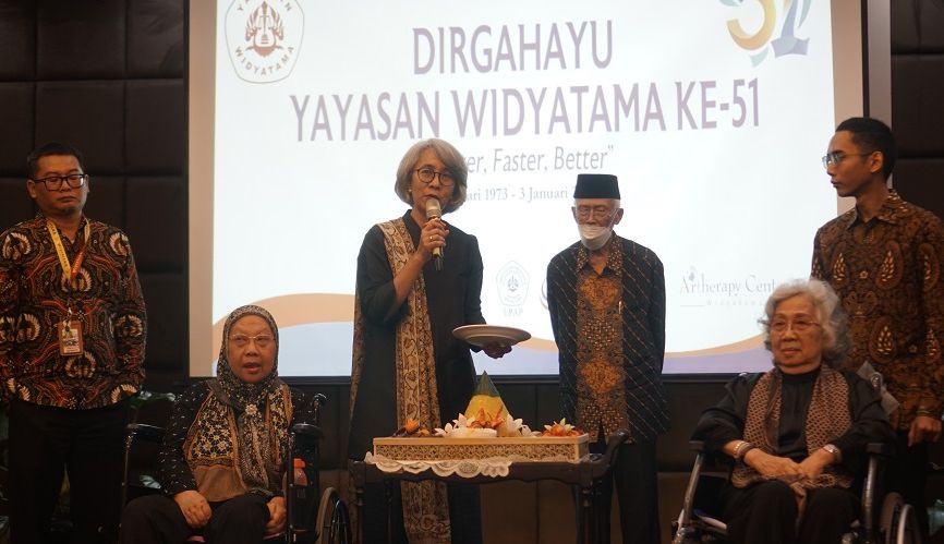 Suasana peringatan hari jadi  ke-51 Yayasan Widyatama di Bandung, Rabu 3 Januari 2024./Renaldi