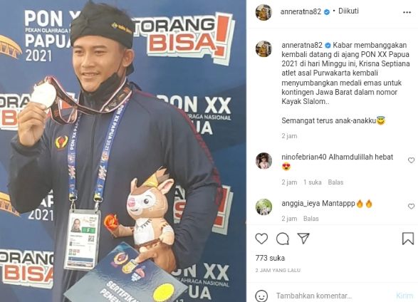 Anne Ratna Mustika Bangga pada Atlit Purwakarta Raih Medali di Ajang PON XX Papua, Istri Dedi Mulyadi: Selamat