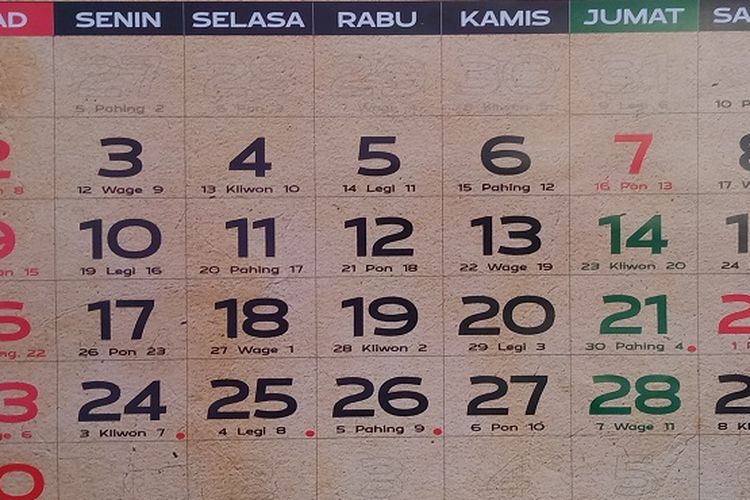 Kalender Jawa Hari Minggu 20 Agustus 2023 Lengkap Rincian Weton Neptu Dan Gambaran Watak Minggu 9386