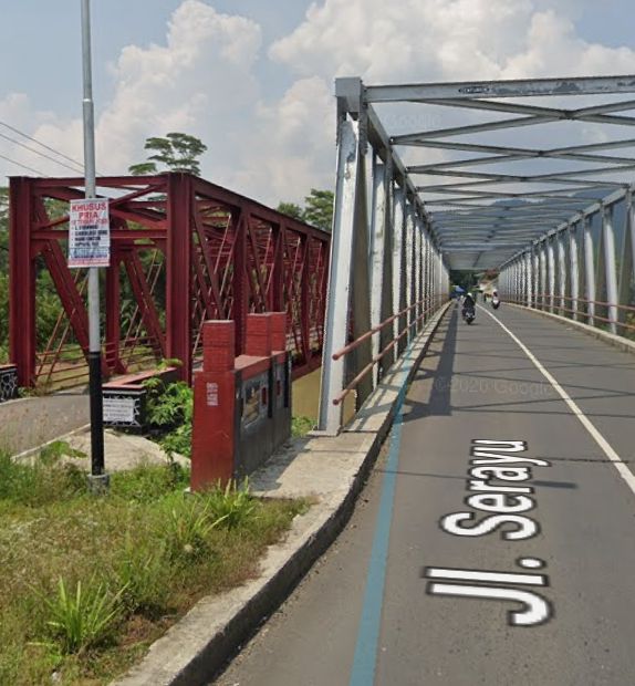 Jembatan Merah Serayu, Banyumas melalui Google map image 