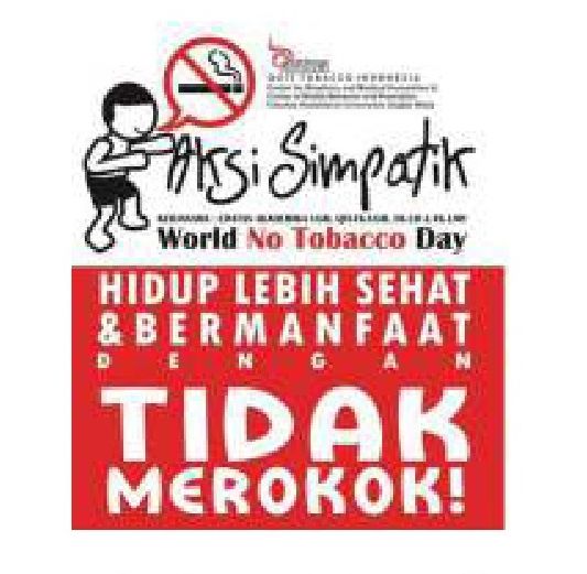 Gambar Iklan Larangan Merokok - Buku Teks Bahasa Indonesia Kelas 8 SMP MTs Halaman 39-40 Kurikulum 2013.