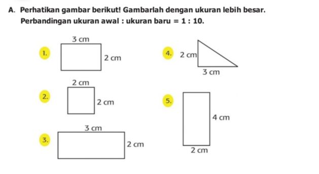 Perbandingan Ukuran Awal dengan Ukuran Baru, Berikut Kunci Jawaban Matematika Halaman 102 Kelas 5 SD