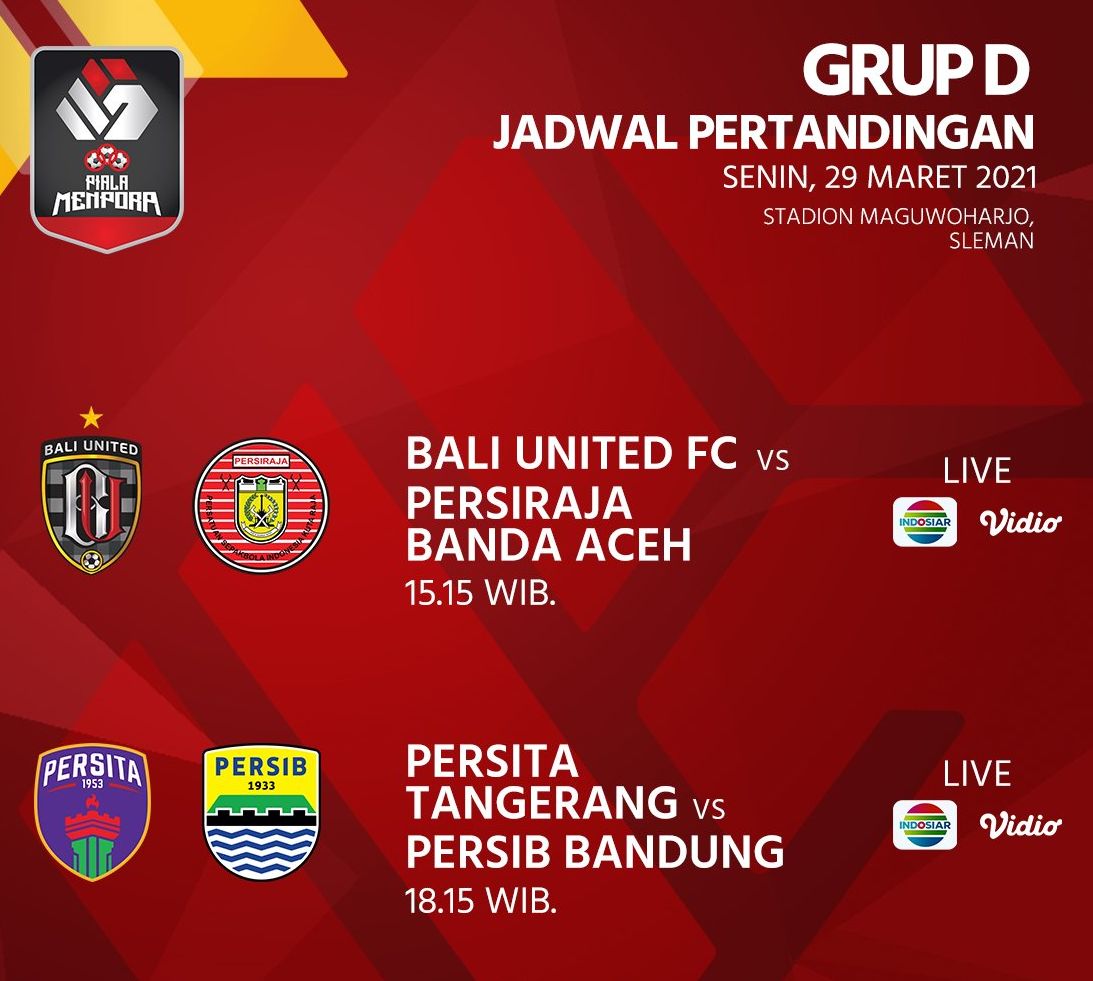 Yuk Lihat Jadwal Piala Menpora Hari Ini Live Paling Baru 