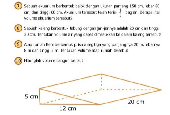 Menghitung Volume Air Dalam Kaleng, Simak Kunci Jawaban Matematika Halaman 185 Kelas 5 SD pada Soal Uraian