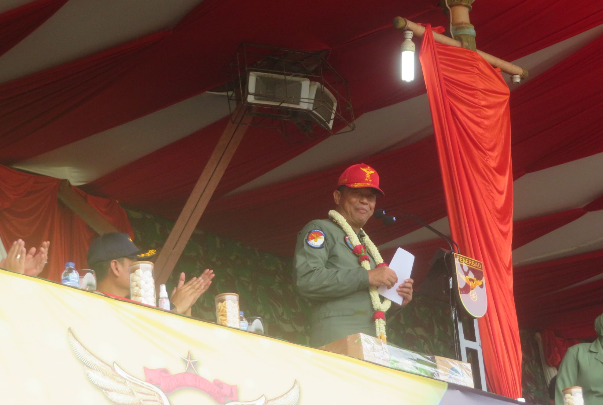 Dan Puspenerbad Mayor Jendral TNI Dwi Wahyu Winarto di Gor Goentor Darjono Purbalingga, Minggu 13 November 2022.