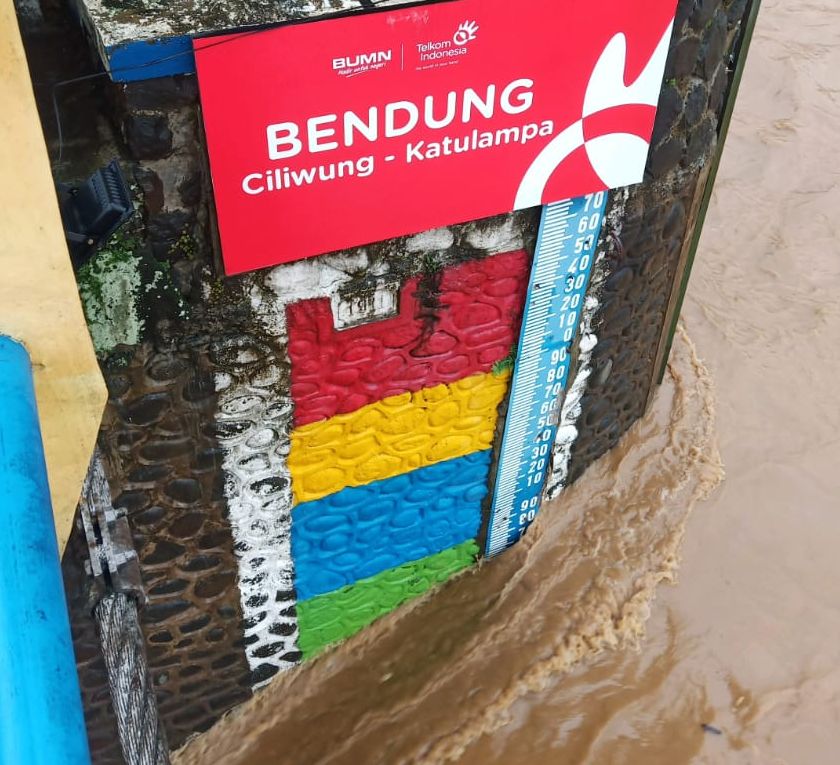 TMA Bendung Katulampa 90 CM siaga 3 banjir Jakarta, Jumat 19 Februari 2021