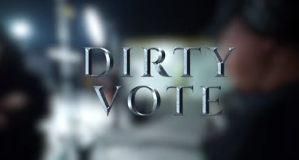 Poster Dirty Vote, film dokumenter yang mengungkap kecurangan Pemilu 2024.